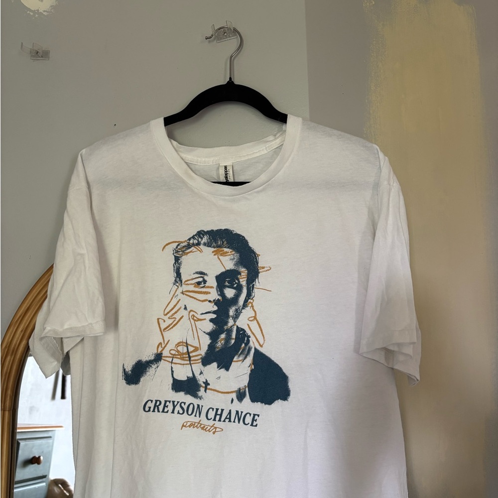 Greyson Chance White Graphic Band Vintage T-Shirt